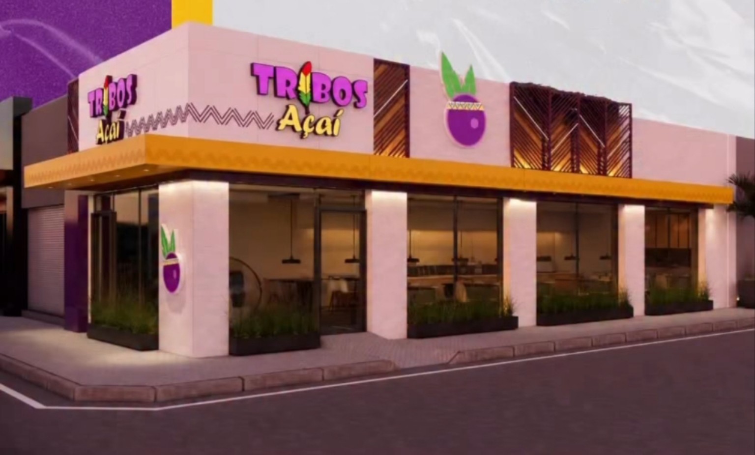 Fachada aconchegante da Tribos Açaí